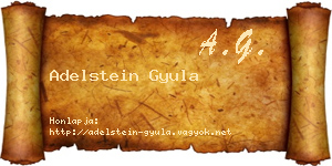 Adelstein Gyula névjegykártya