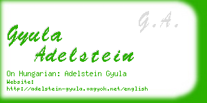 gyula adelstein business card